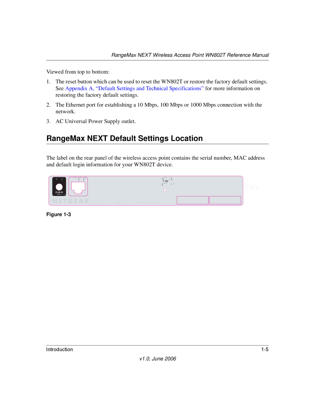 NETGEAR WN802T manual RangeMax Next Default Settings Location, +ÝjÁ 