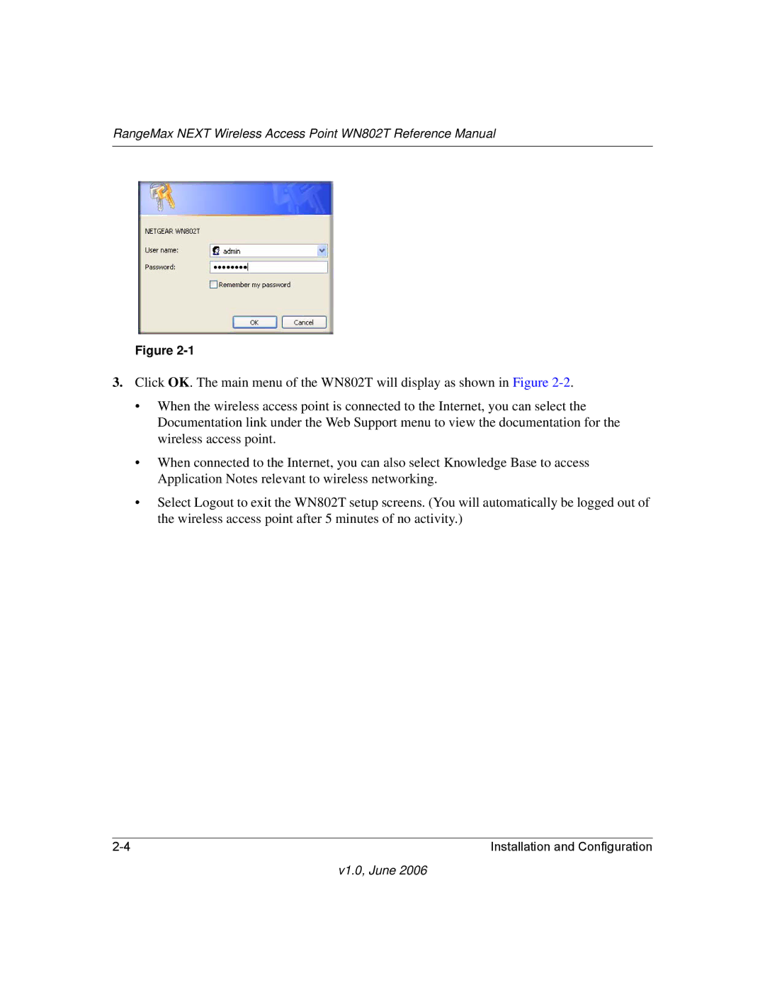 NETGEAR manual RangeMax Next Wireless Access Point WN802T Reference Manual 