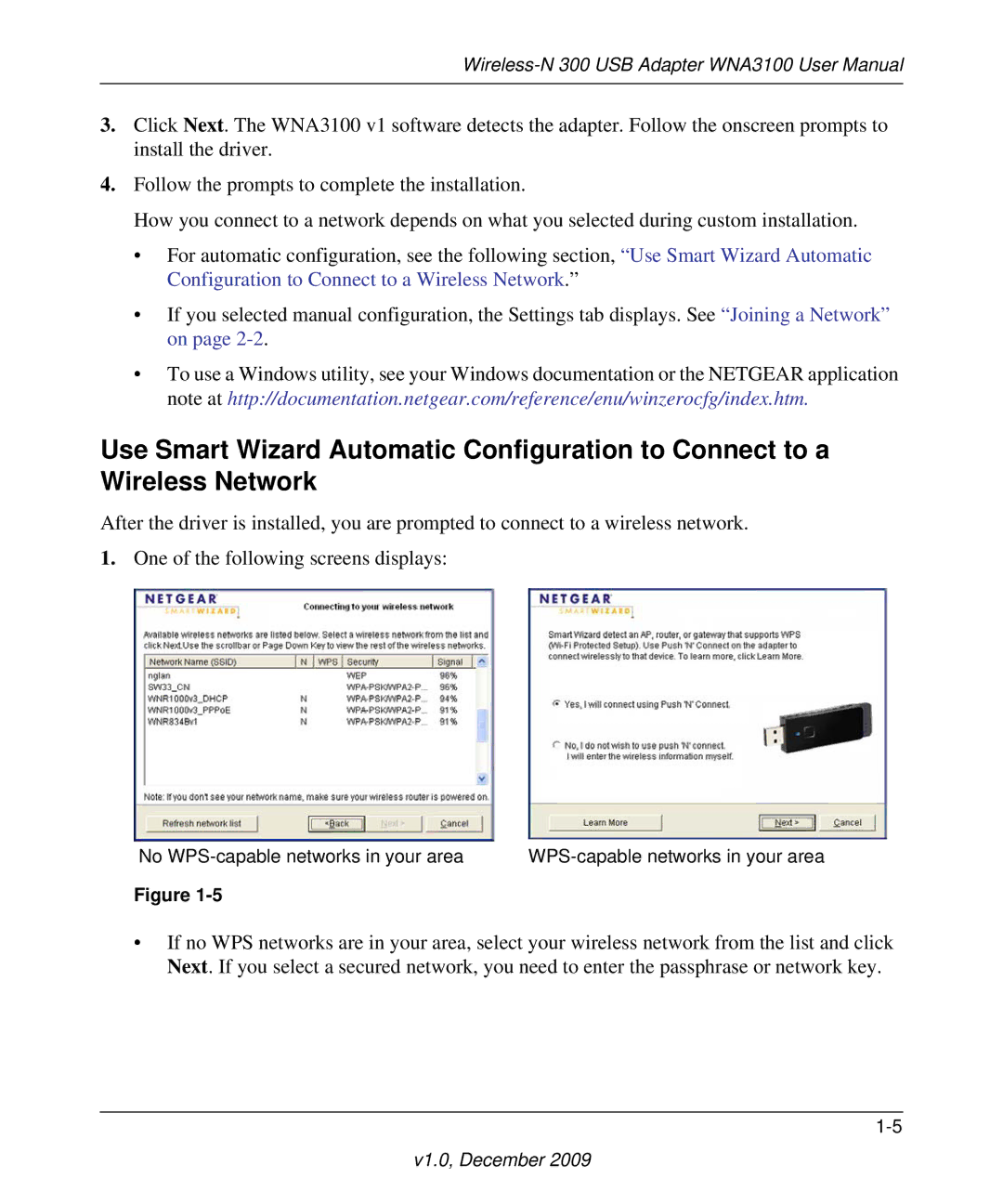 NETGEAR WNA3100-100ENS, WNA3100M-100ENS user manual No WPS-capable networks in your area 