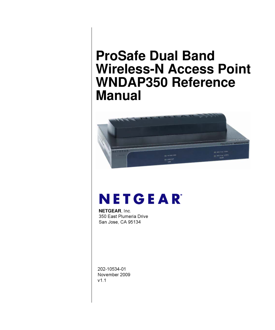 NETGEAR WNDAP350-100NAS manual NETGEAR, Inc 