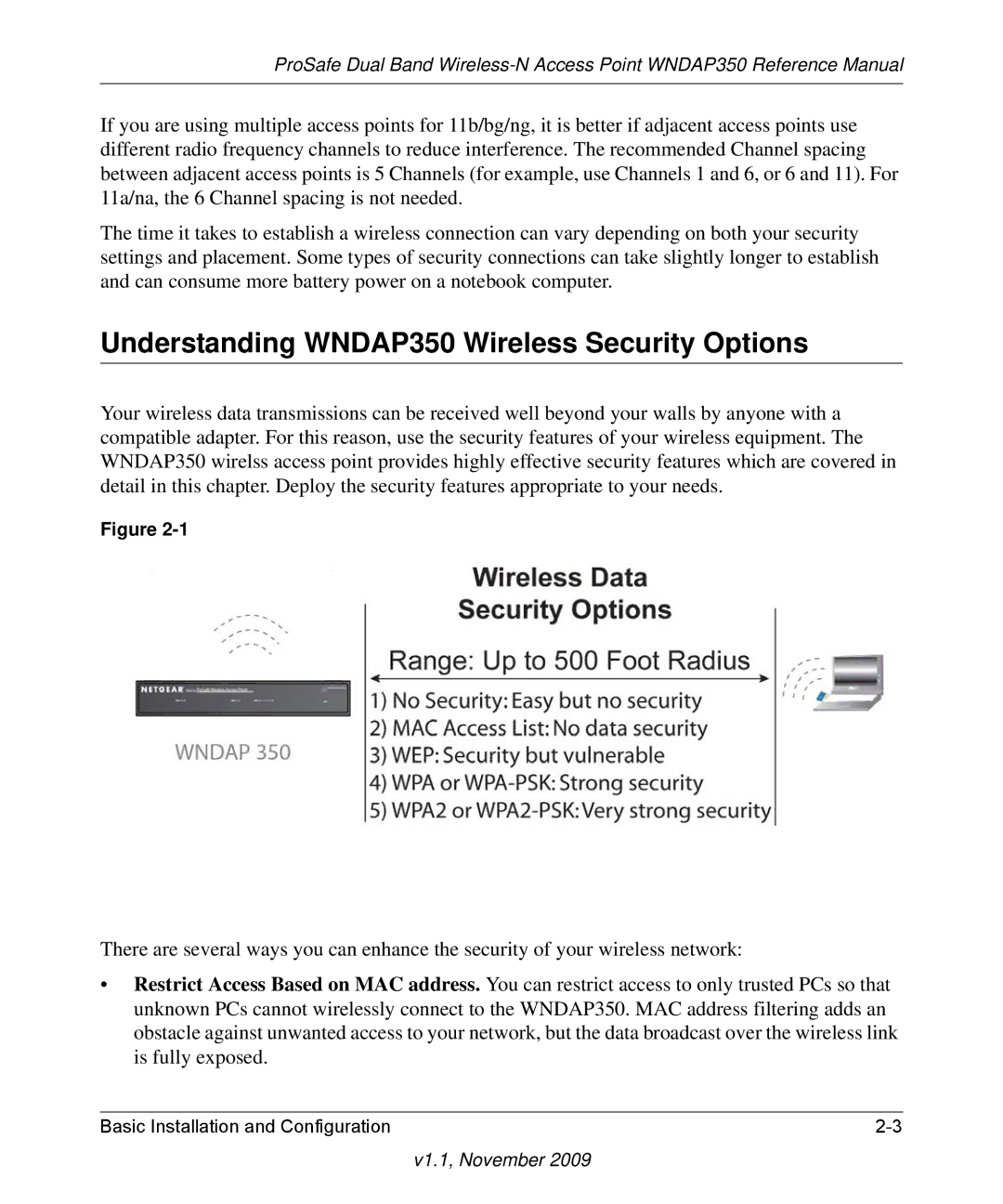 NETGEAR WNDAP350-100NAS manual Understanding WNDAP350 Wireless Security Options 