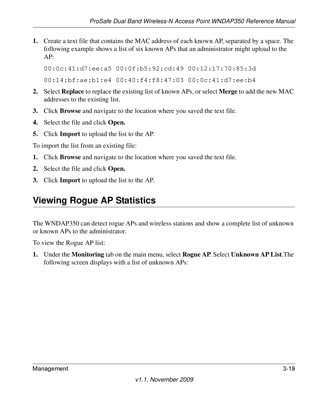 NETGEAR WNDAP350-100NAS manual Viewing Rogue AP Statistics 