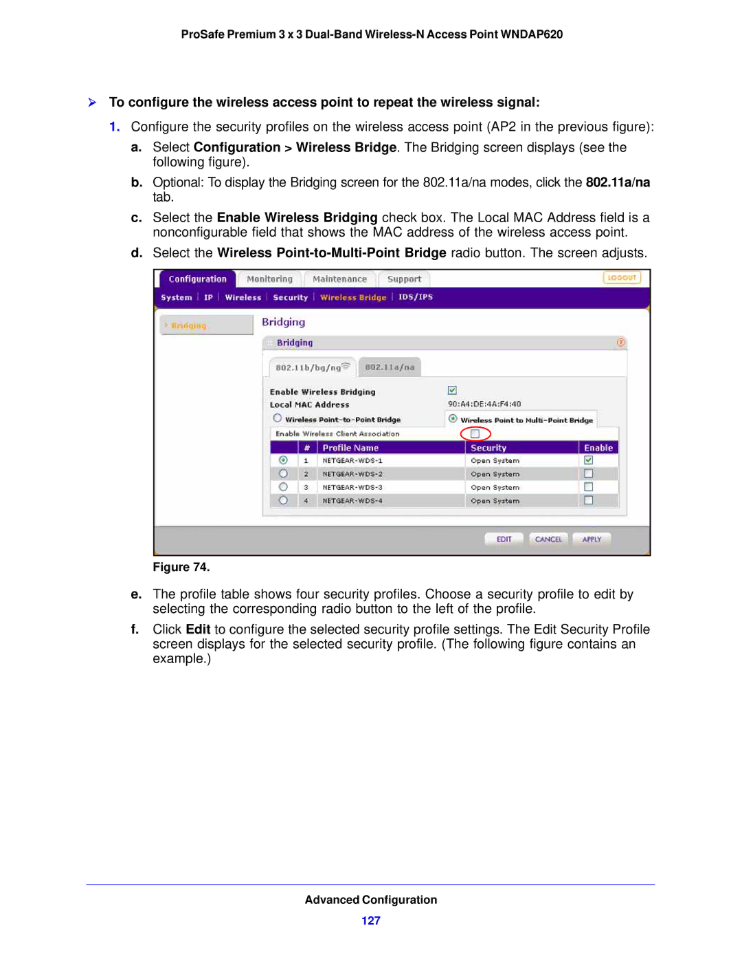 NETGEAR WNDAP620 manual 127 