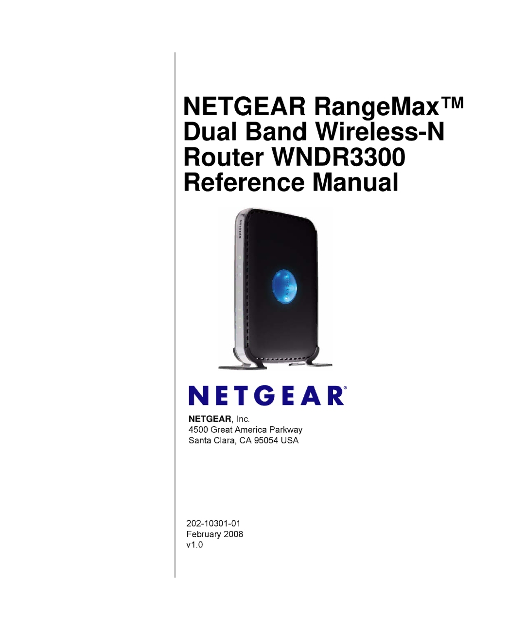 NETGEAR WNDR3300 manual NETGEAR, Inc 