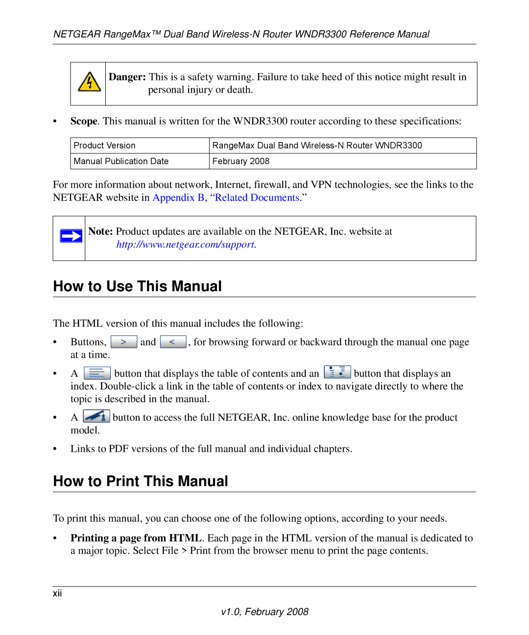 NETGEAR WNDR3300 manual How to Use This Manual, How to Print This Manual 