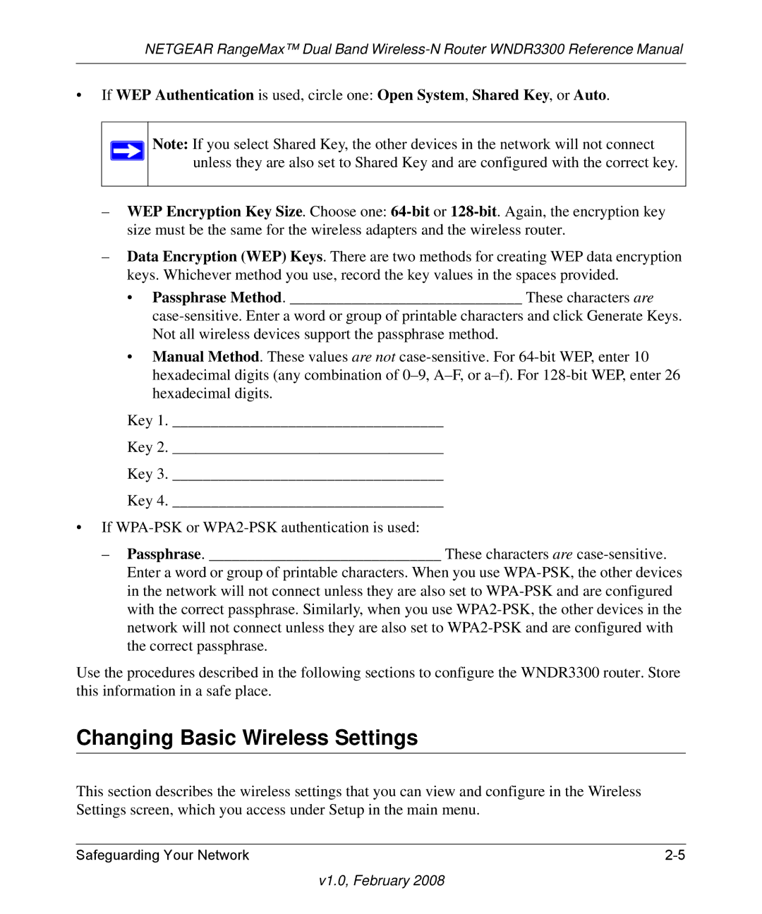 NETGEAR WNDR3300 manual Changing Basic Wireless Settings 