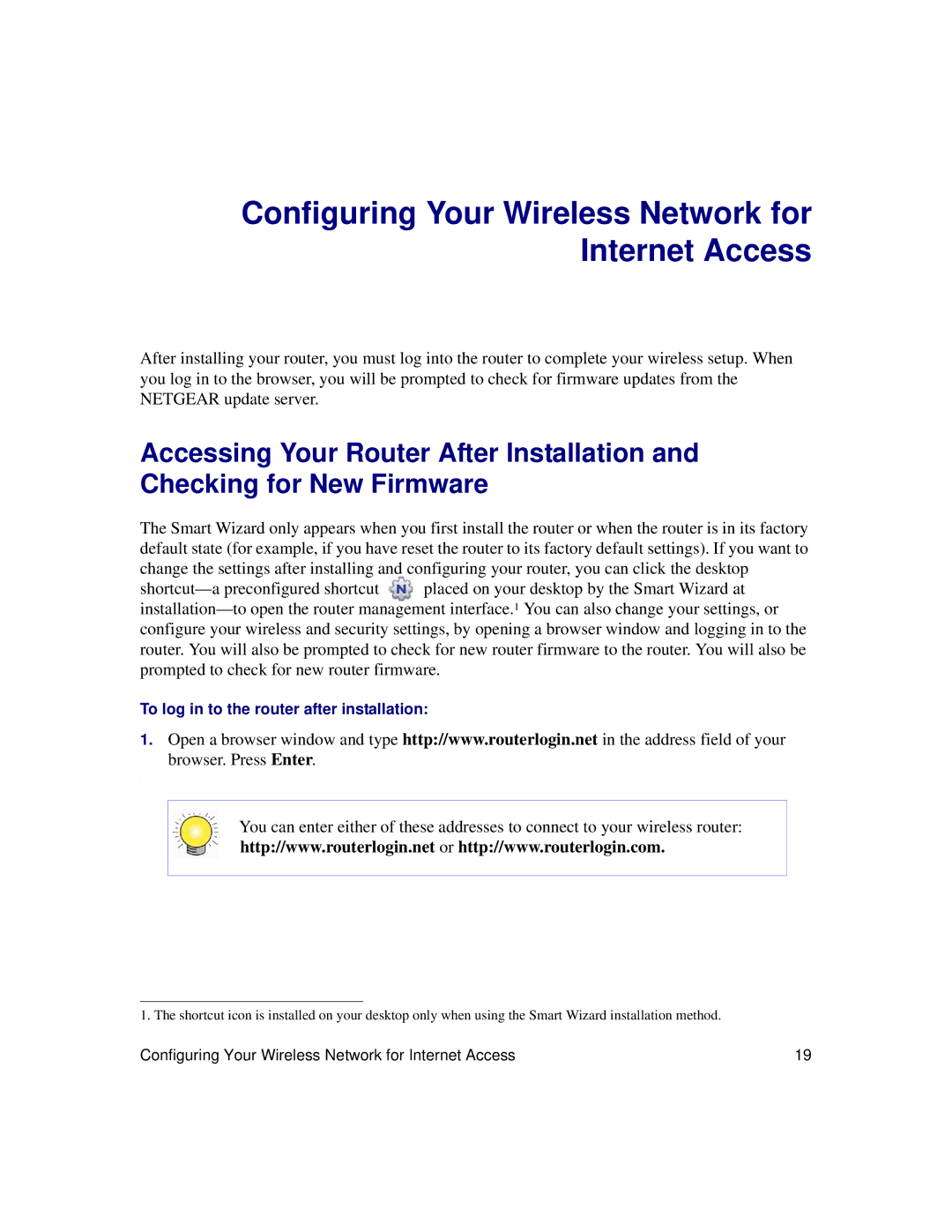 NETGEAR WNDR3300f manual Configuring Your Wireless Network for Internet Access 