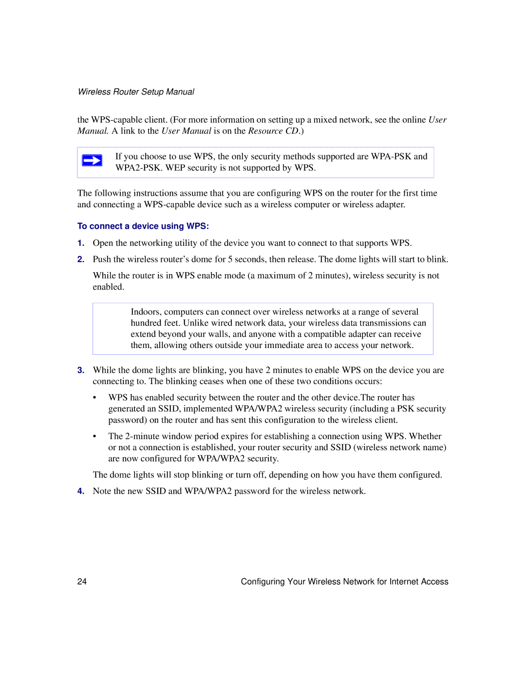 NETGEAR WNDR3300f manual To connect a device using WPS 