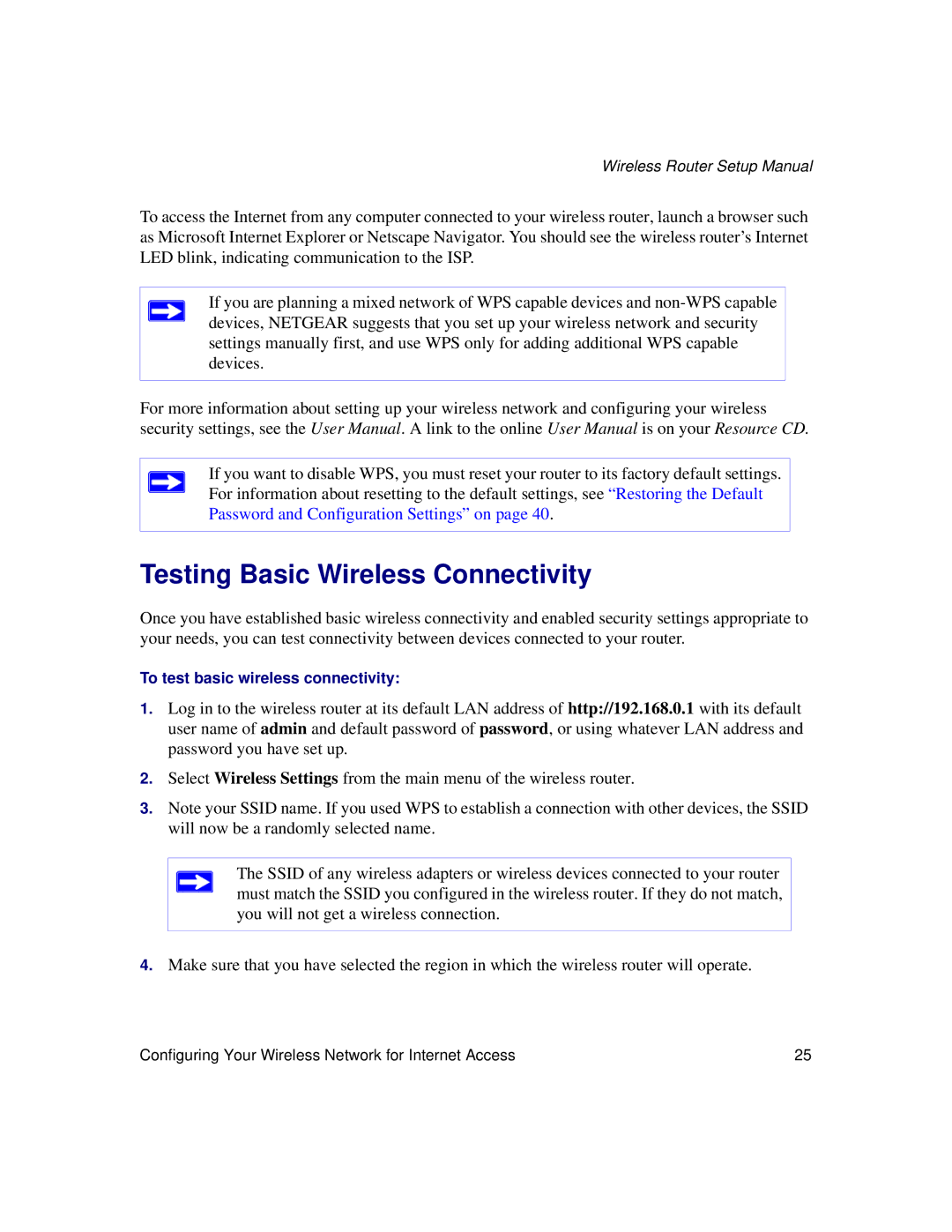 NETGEAR WNDR3300f manual Testing Basic Wireless Connectivity 