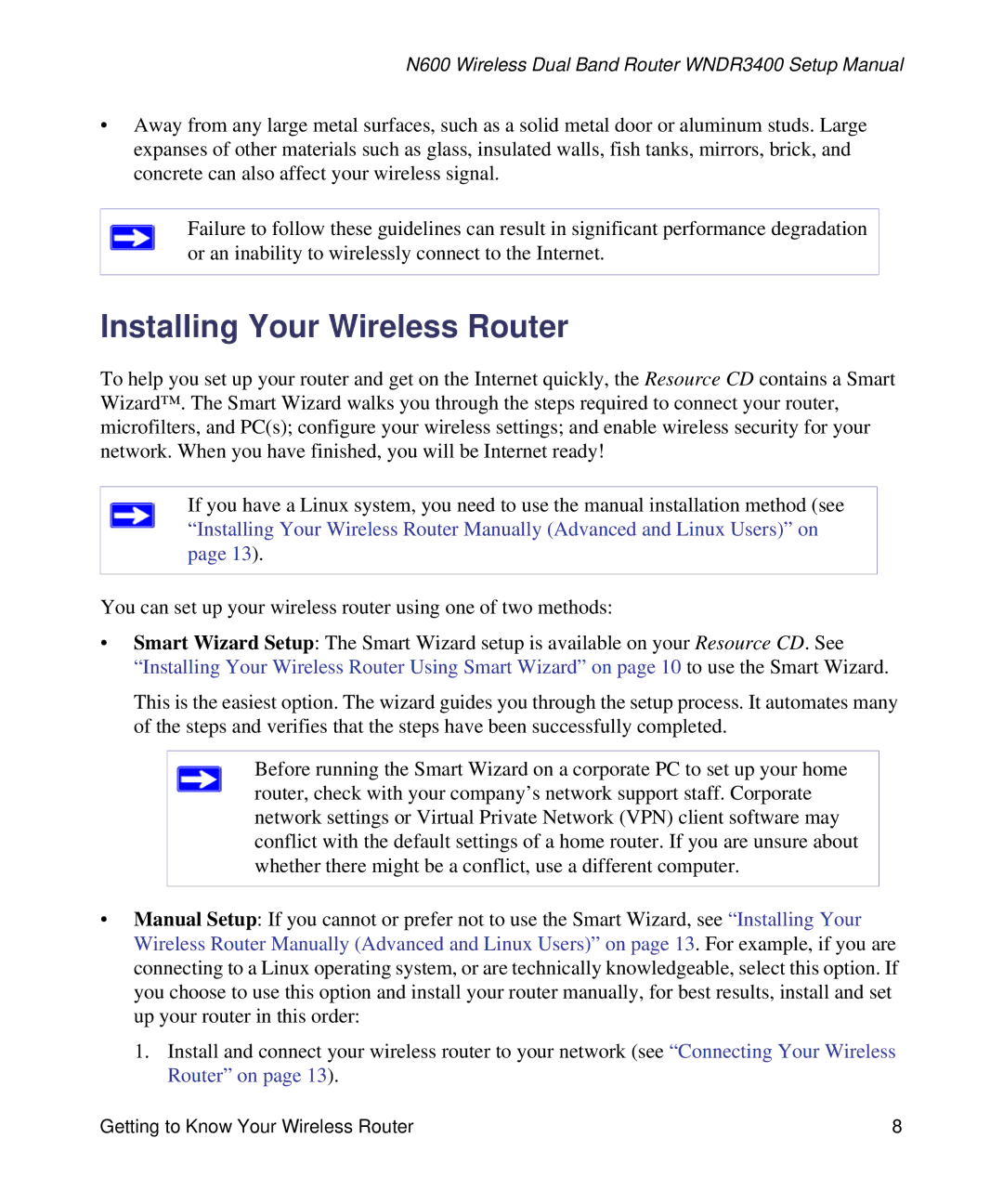 NETGEAR WNDR3400-100NAS manual Installing Your Wireless Router 