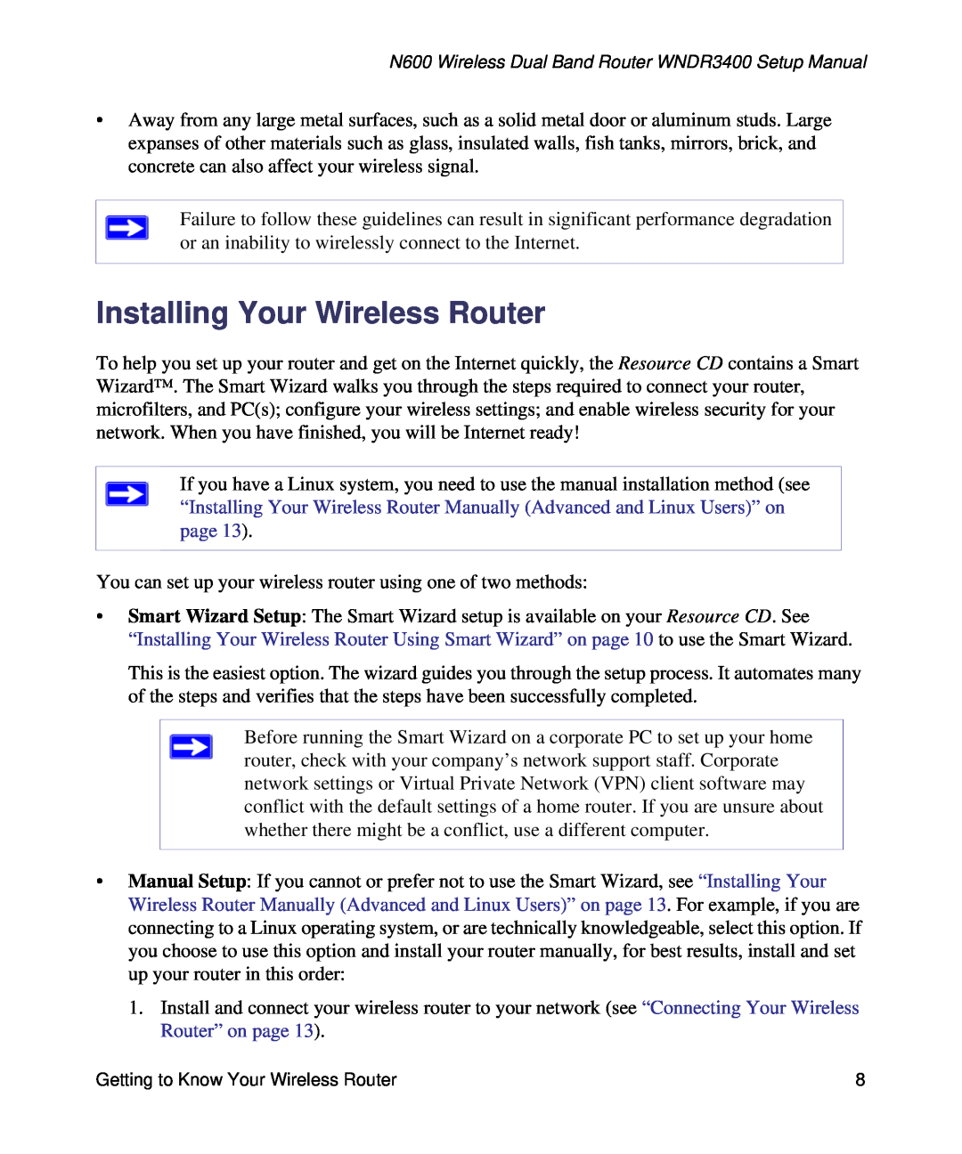 NETGEAR WNDR3400-100NAS manual Installing Your Wireless Router 