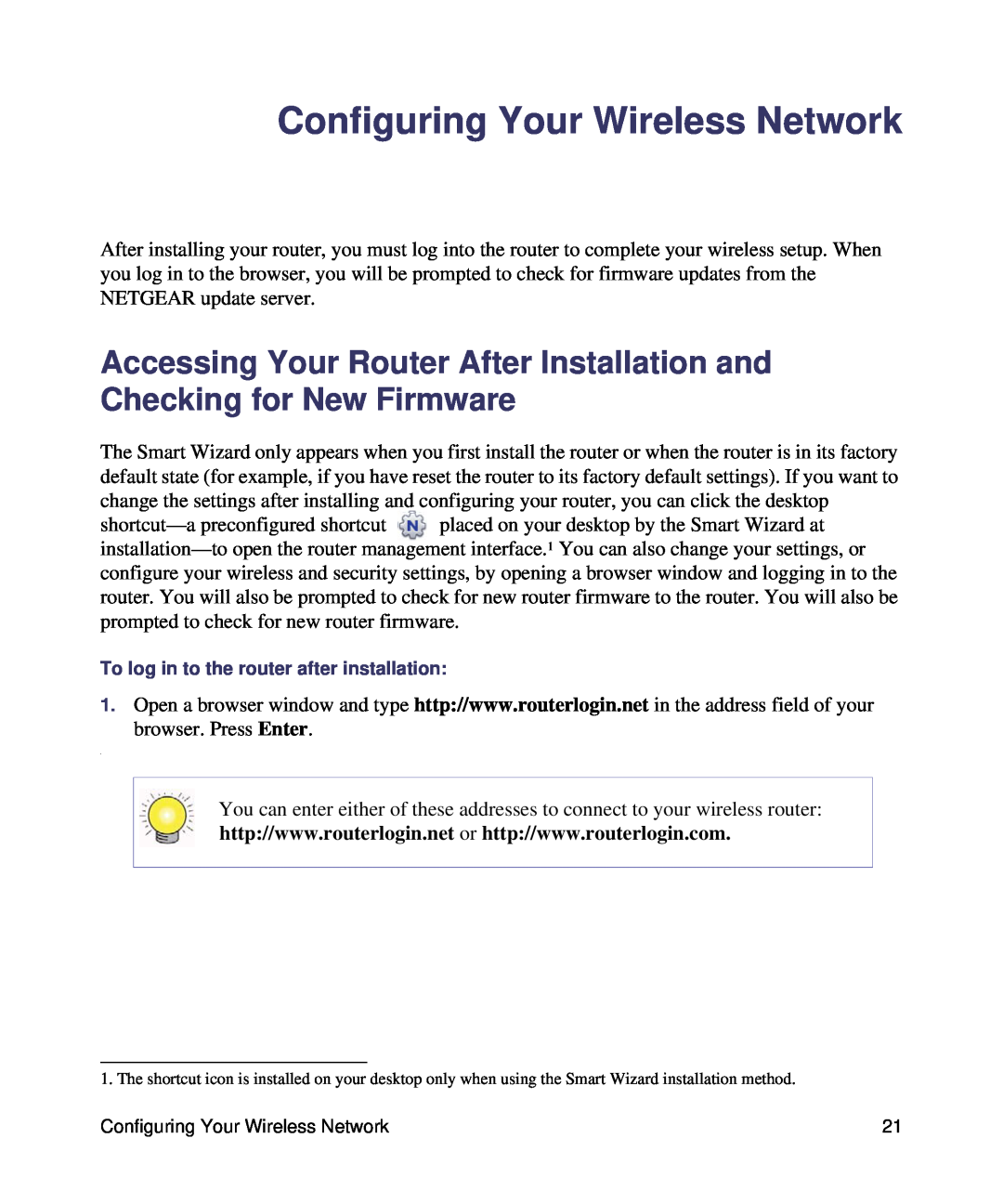 NETGEAR WNDR3400-100NAS manual Configuring Your Wireless Network 