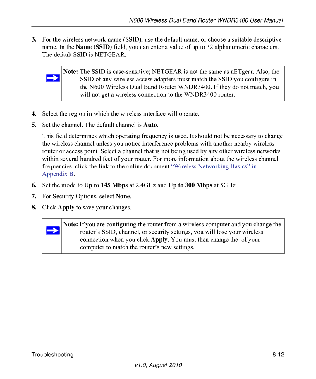 NETGEAR WNDR3400 user manual V1.0, August 