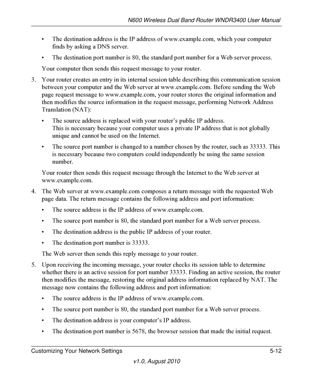 NETGEAR WNDR3400 user manual V1.0, August 