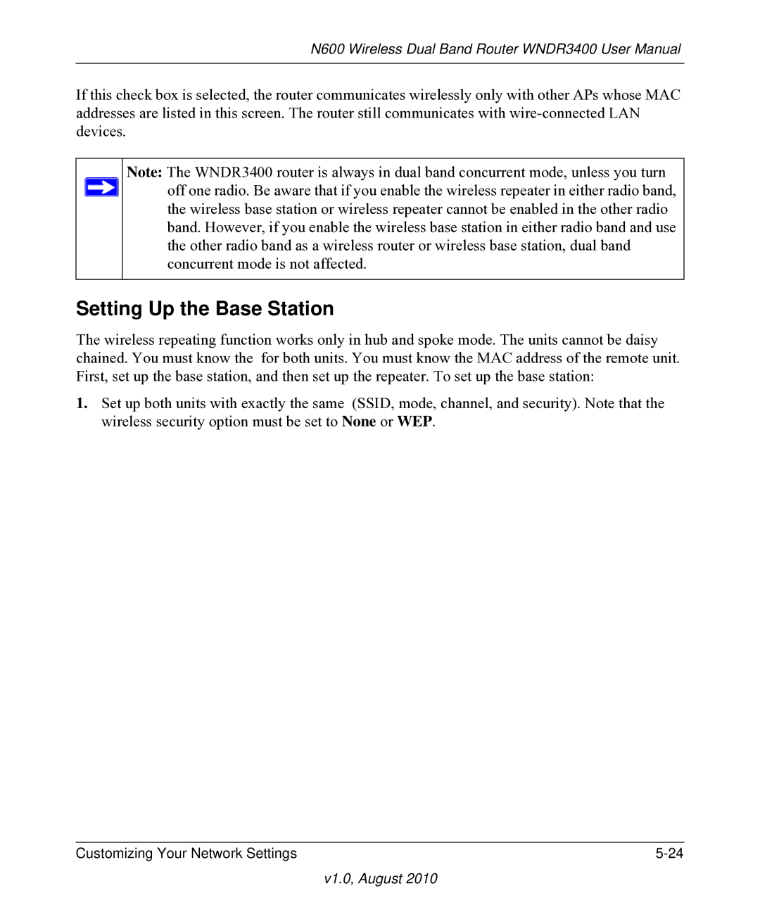 NETGEAR WNDR3400 user manual Setting Up the Base Station 