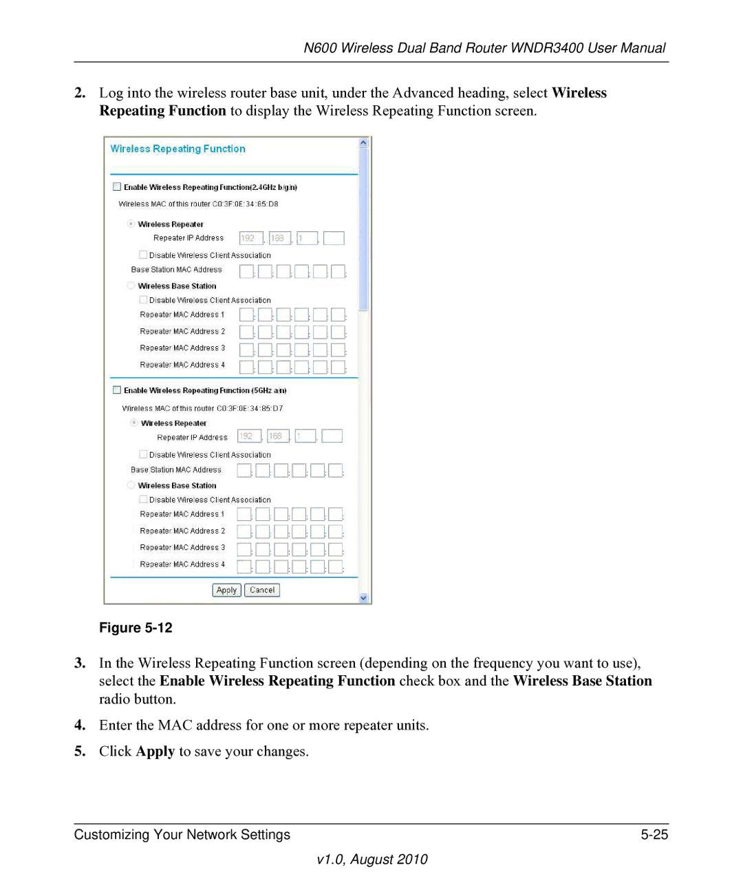 NETGEAR WNDR3400 user manual V1.0, August 