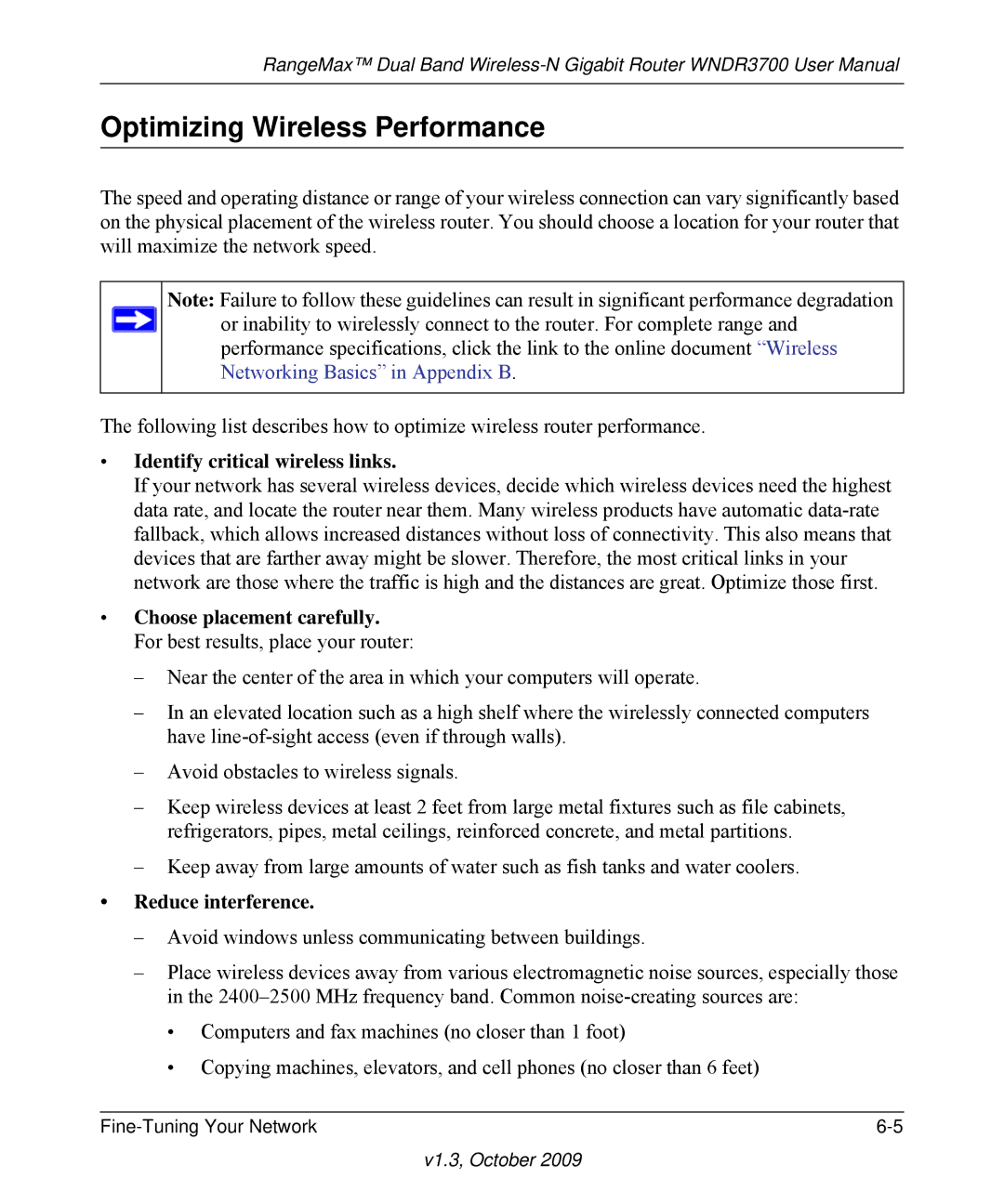 NETGEAR WNDR3700-100NAS user manual Optimizing Wireless Performance, Identify critical wireless links 