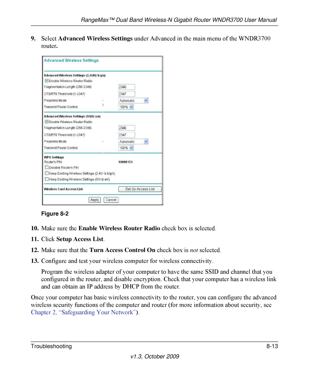 NETGEAR WNDR3700-100NAS user manual Click Setup Access List 