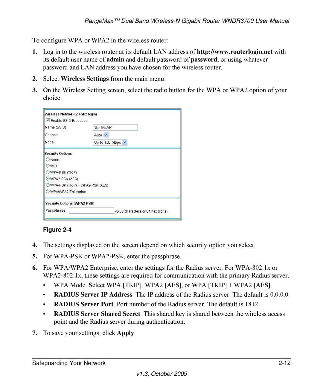 NETGEAR WNDR3700-100NAS user manual V1.3, October 