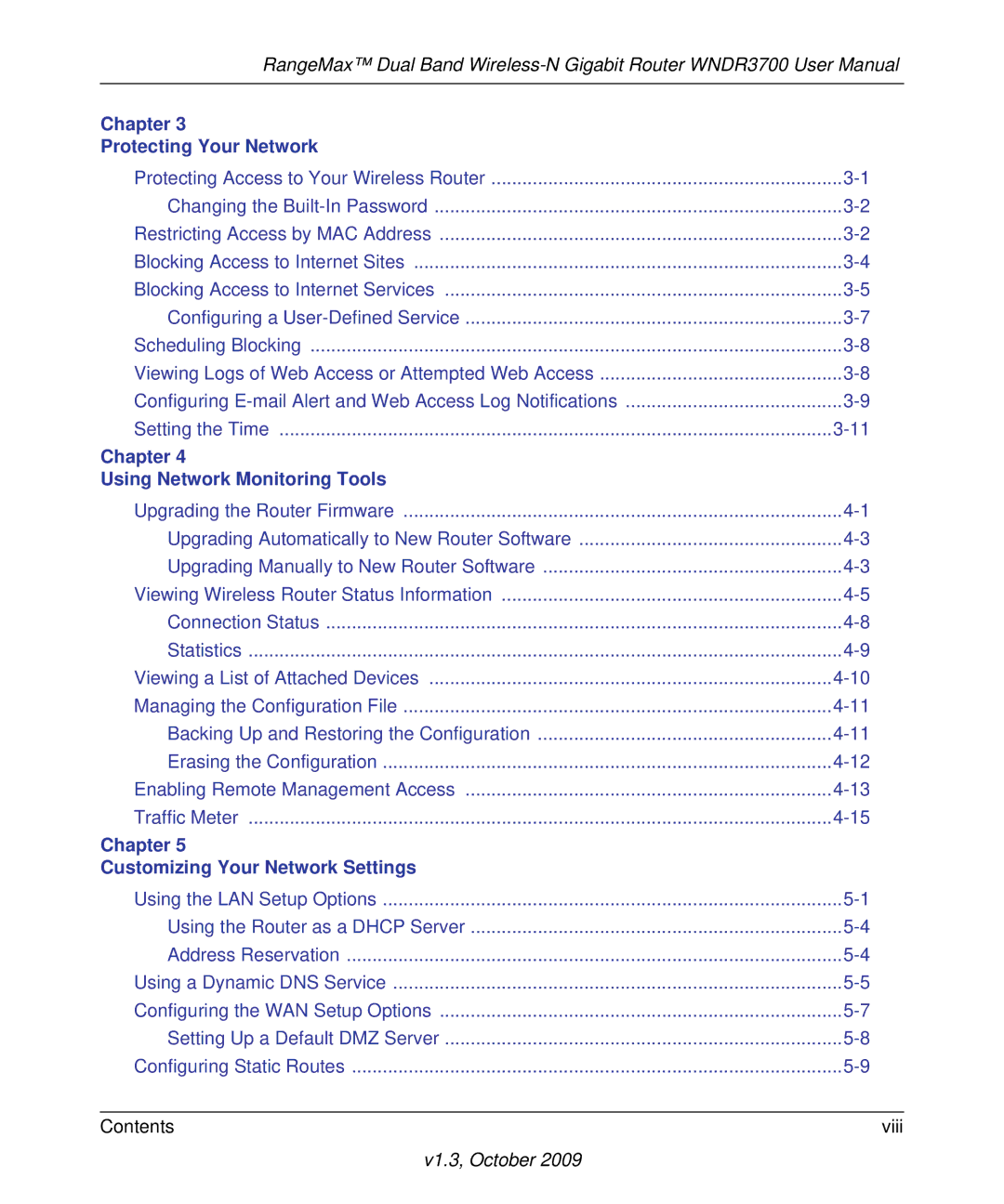 NETGEAR WNDR3700-100NAS user manual Chapter Protecting Your Network 