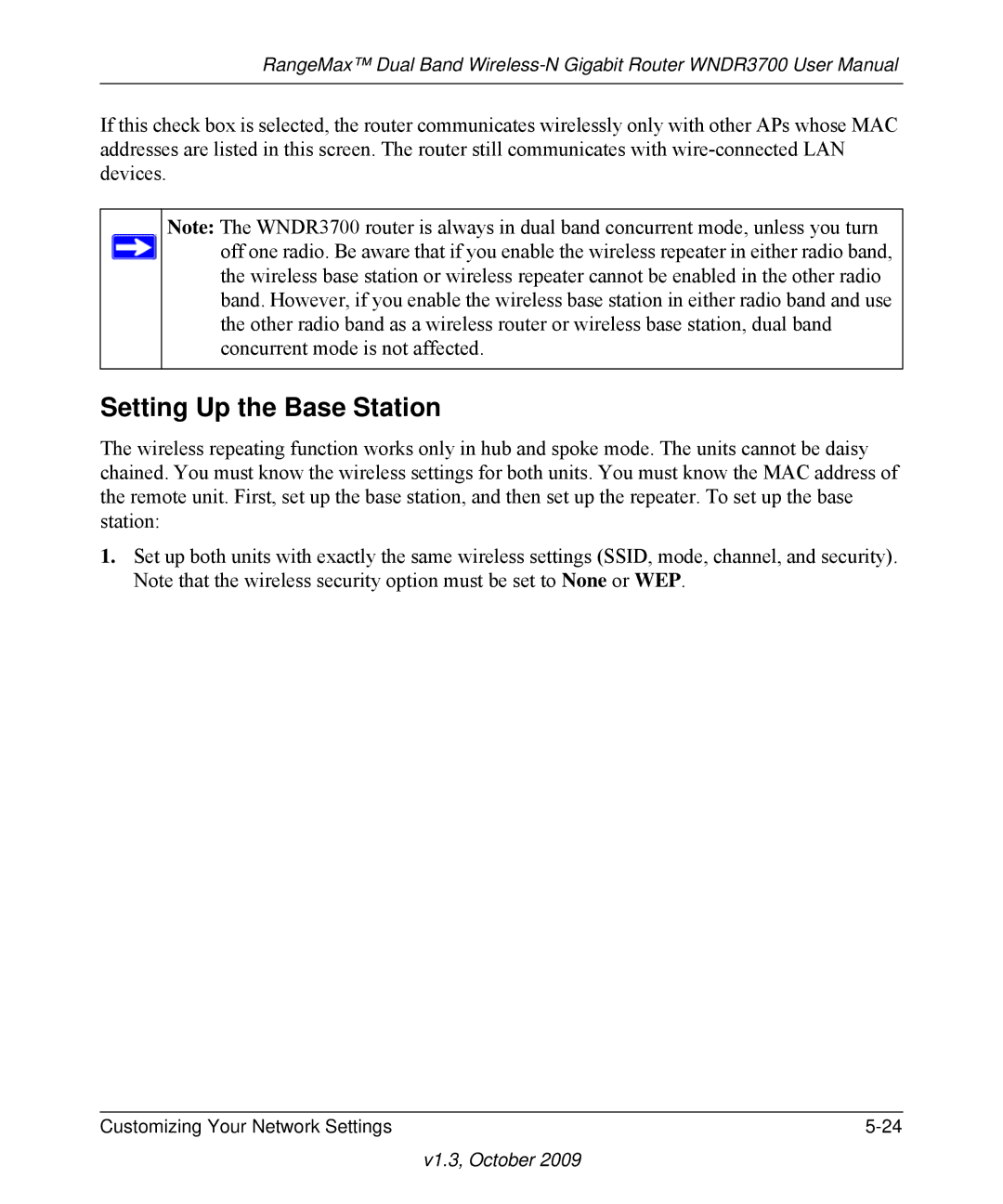 NETGEAR WNDR3700-100NAS user manual Setting Up the Base Station 