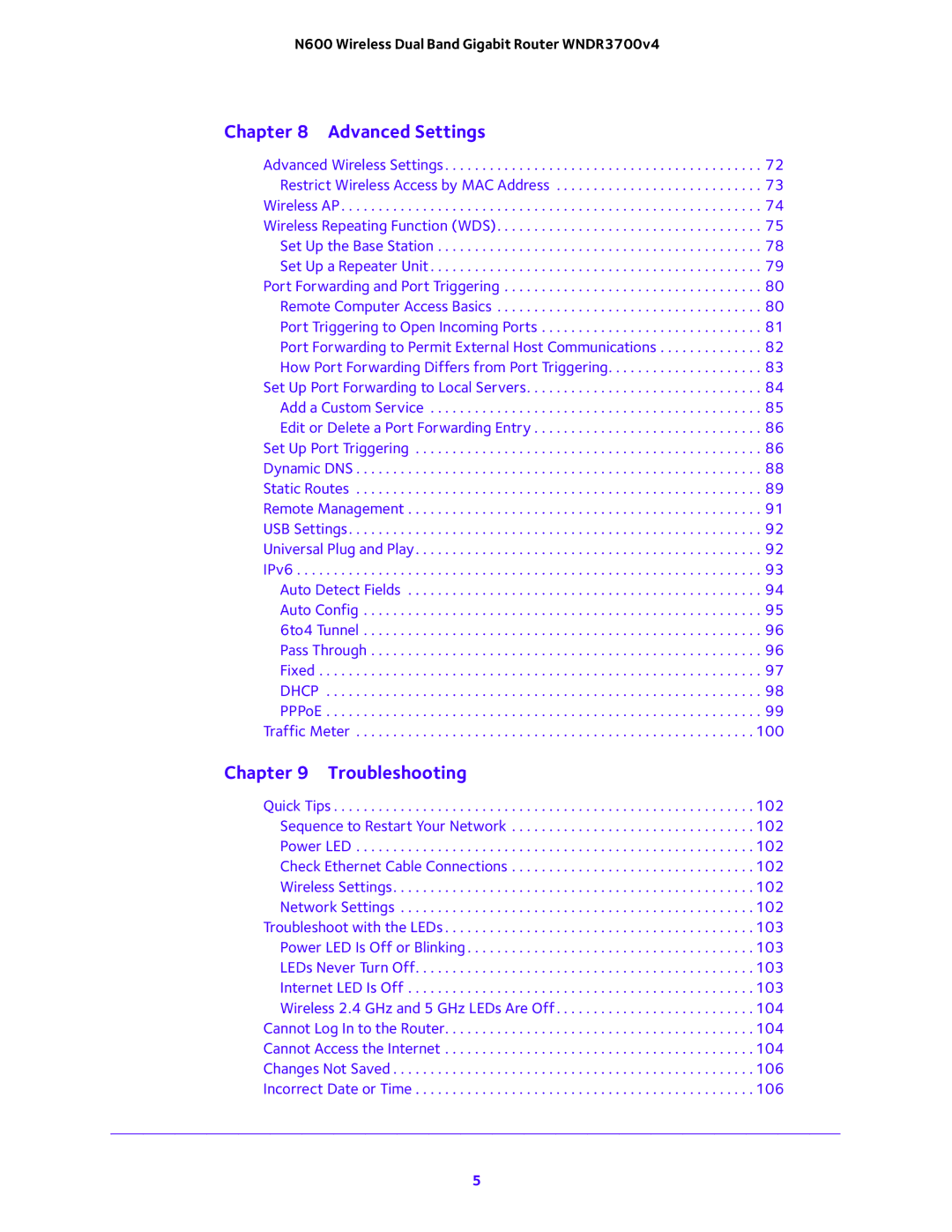 NETGEAR WNDR3700 user manual Advanced Settings 