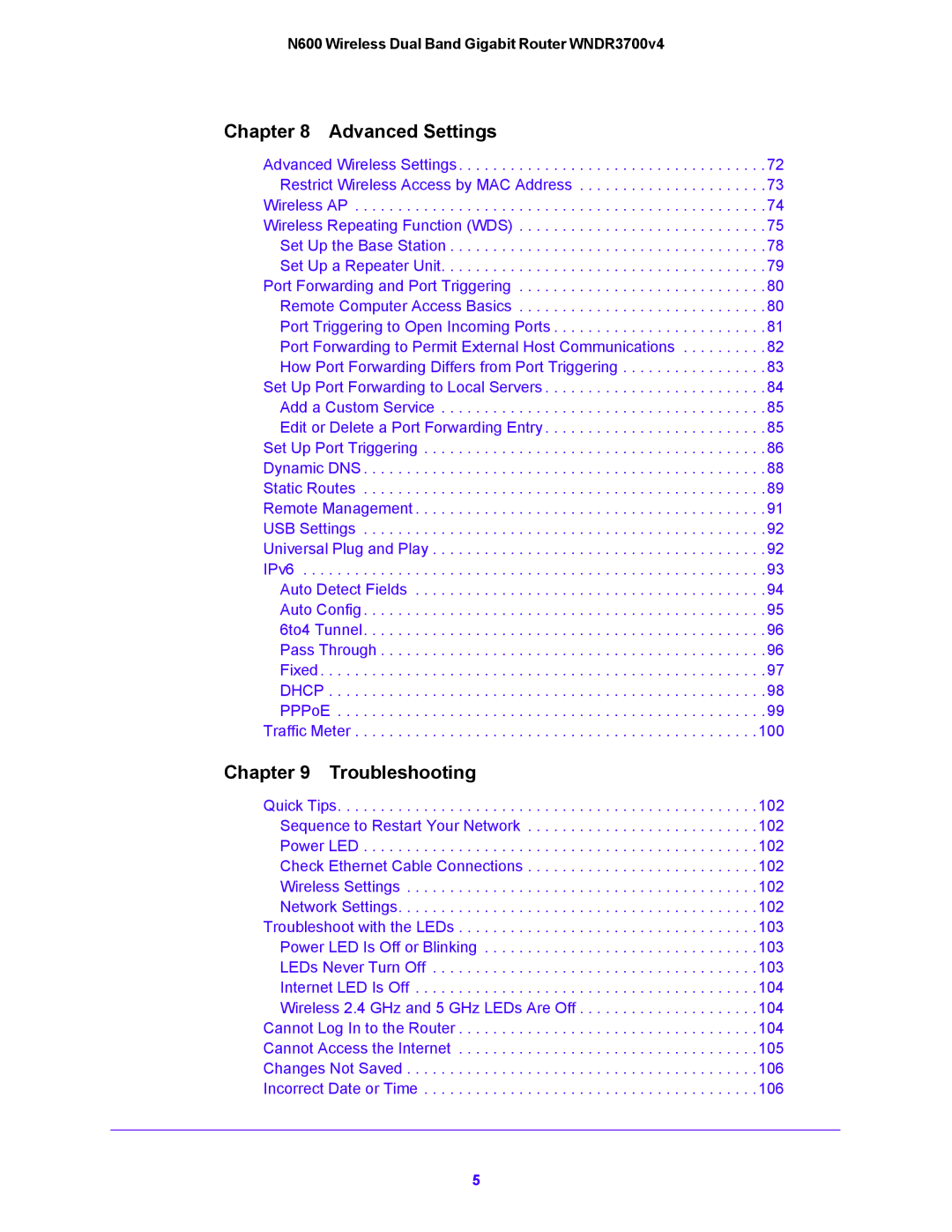 NETGEAR WNDR3700V4 user manual Advanced Settings 