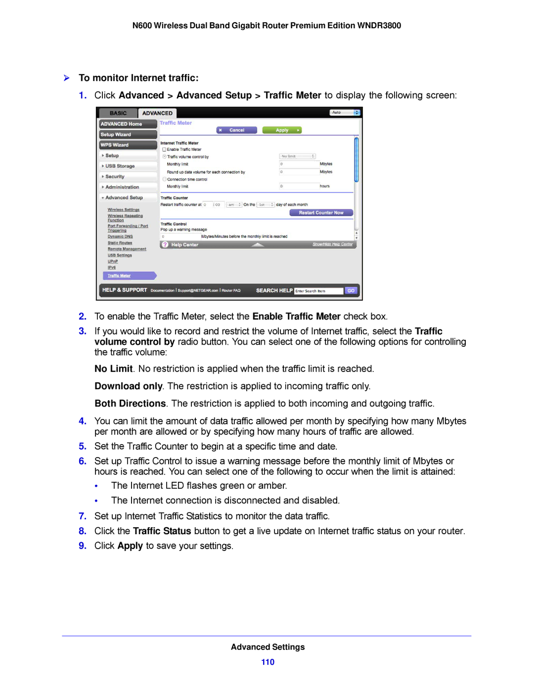 NETGEAR WNDR3800-100NAS user manual 110 