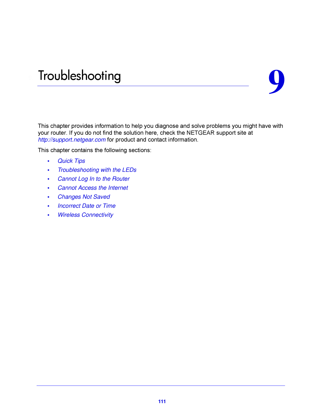 NETGEAR WNDR3800-100NAS user manual Troubleshooting 