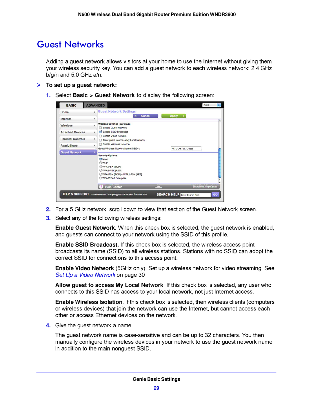 NETGEAR WNDR3800-100NAS user manual Guest Networks,  To set up a guest network 