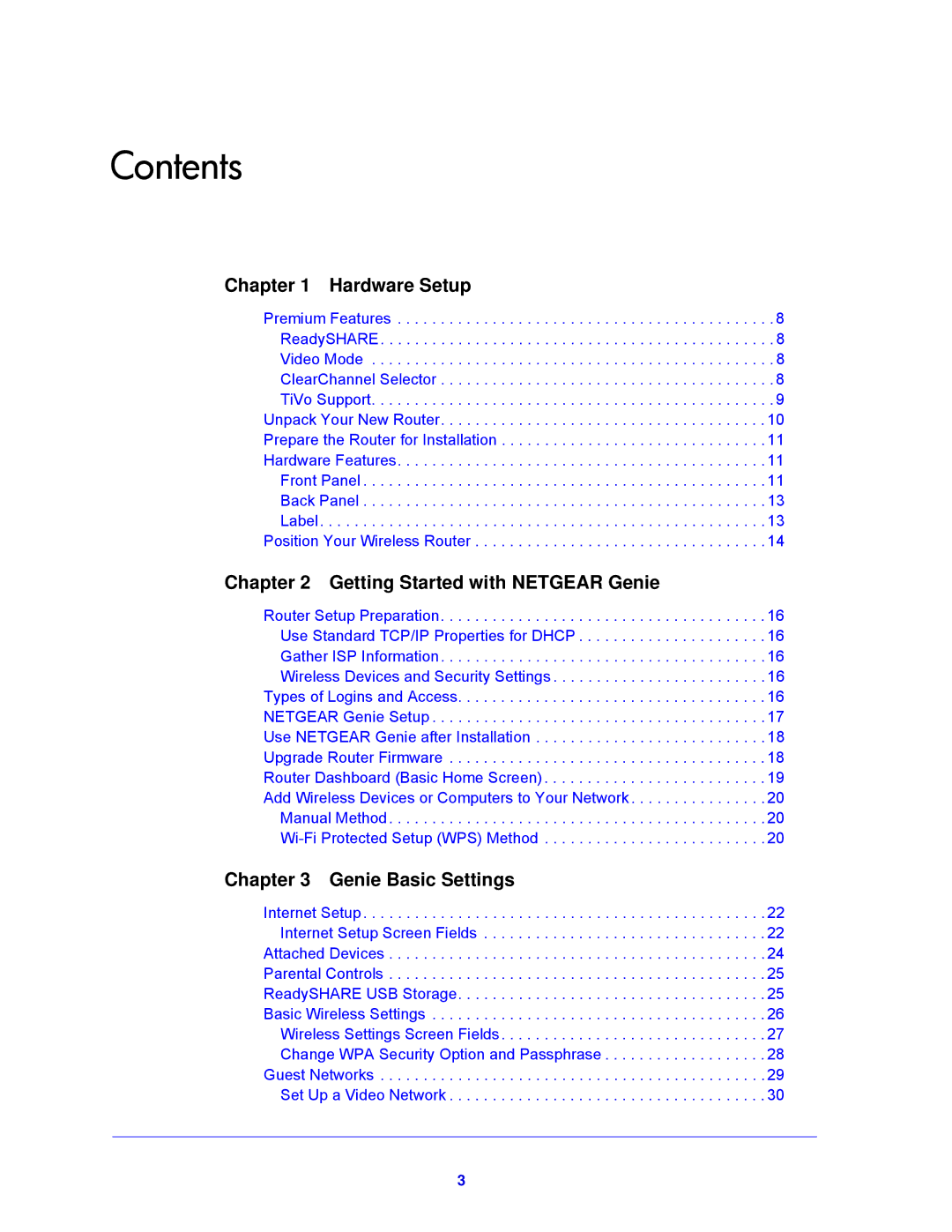 NETGEAR WNDR3800-100NAS user manual Contents 