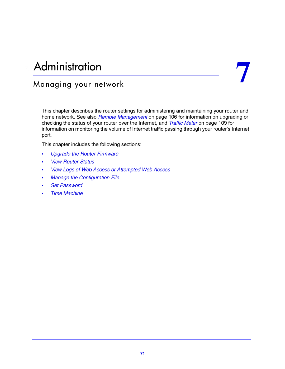 NETGEAR WNDR3800-100NAS user manual Administration 