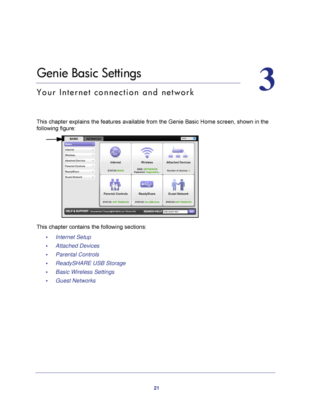 NETGEAR WNDR3800 user manual Genie Basic Settings 