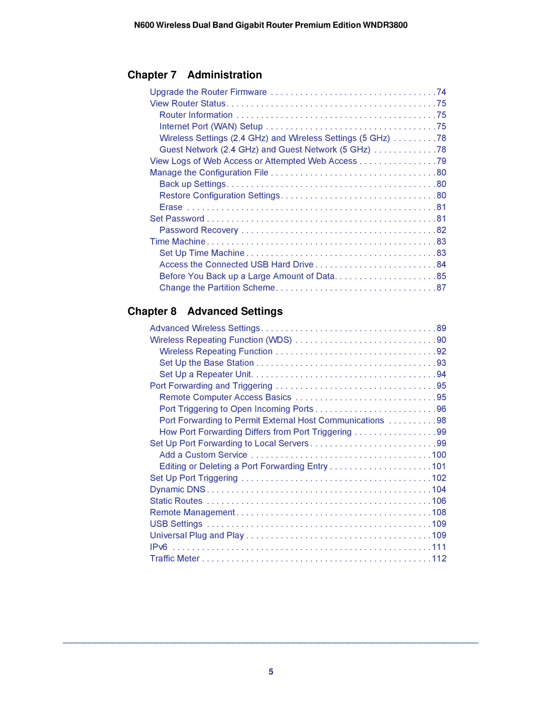 NETGEAR WNDR3800 user manual Administration 