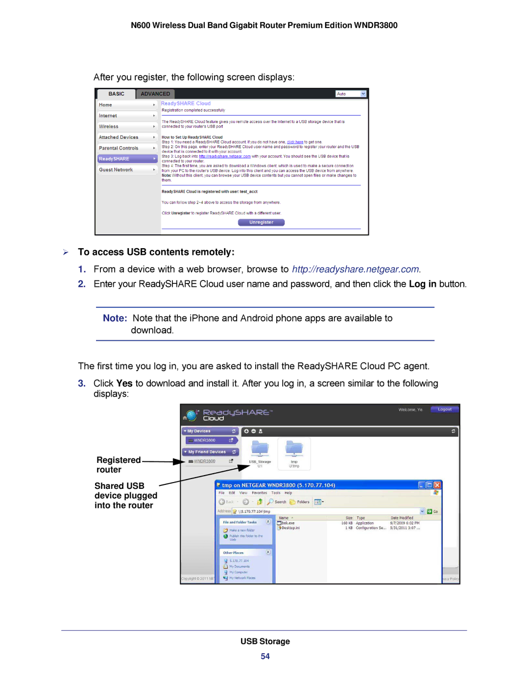 NETGEAR WNDR3800 user manual  To access USB contents remotely 