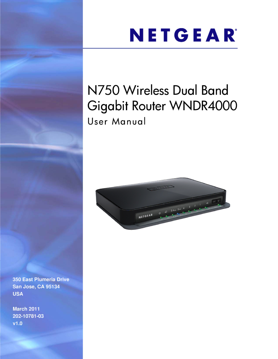 NETGEAR user manual N750 Wireless Dual Band Gigabit Router WNDR4000 