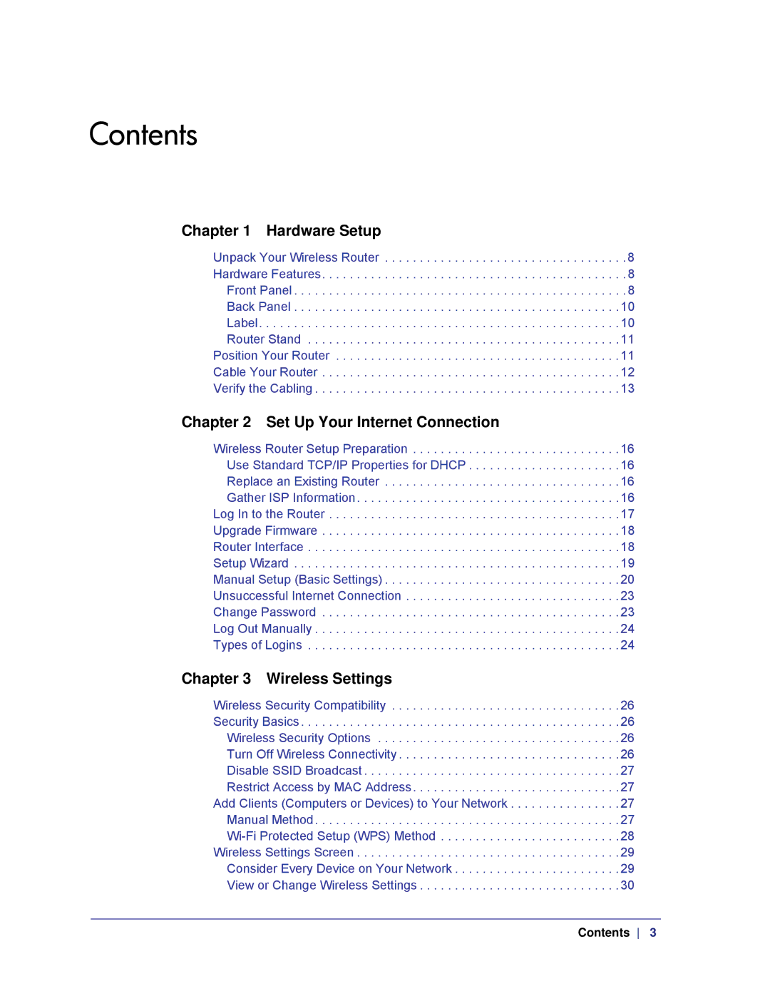 NETGEAR N750, WNDR4000 user manual Contents 