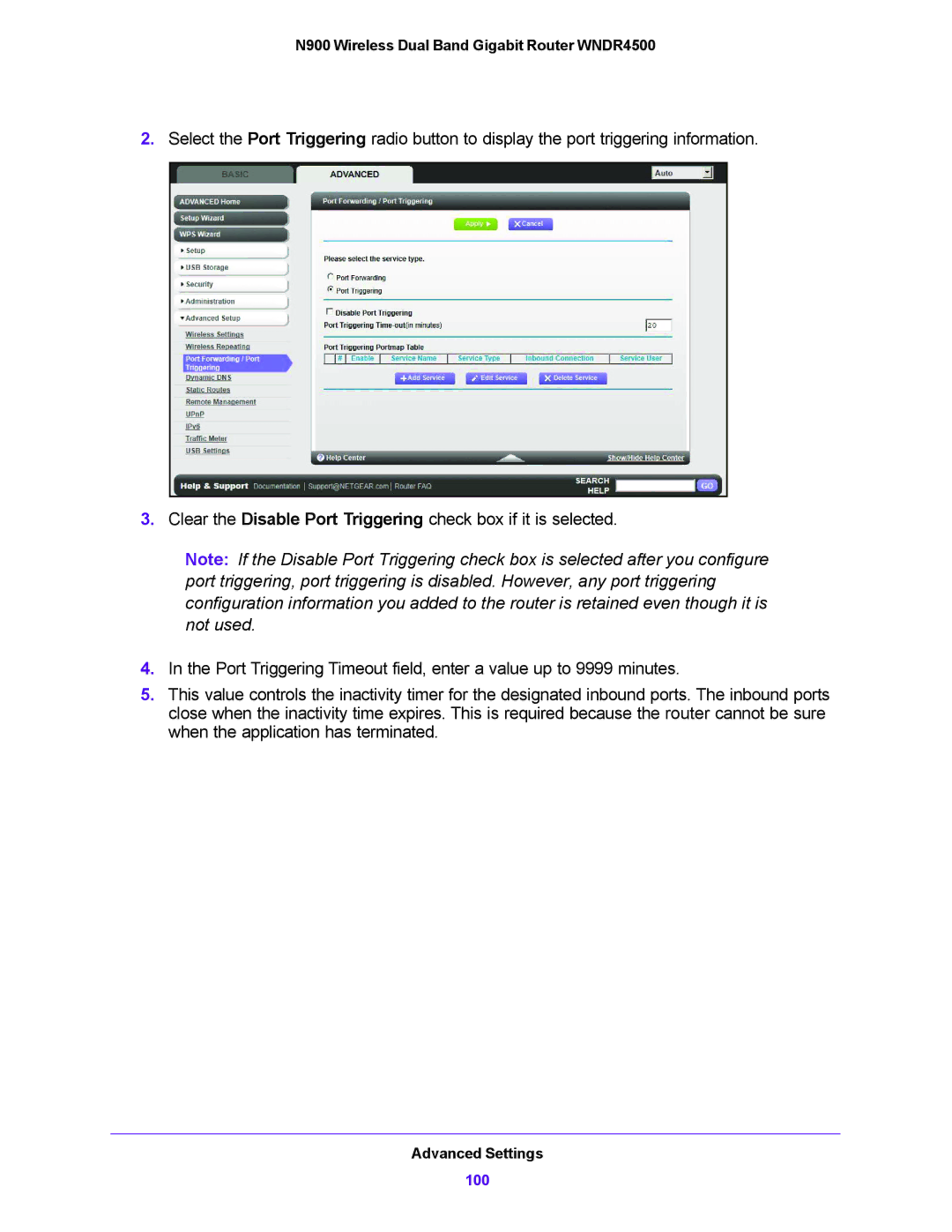 NETGEAR WNDR4500 user manual 100 