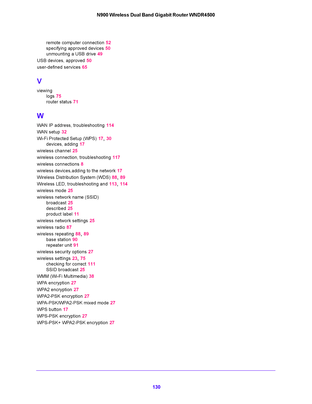NETGEAR WNDR4500 user manual 130 