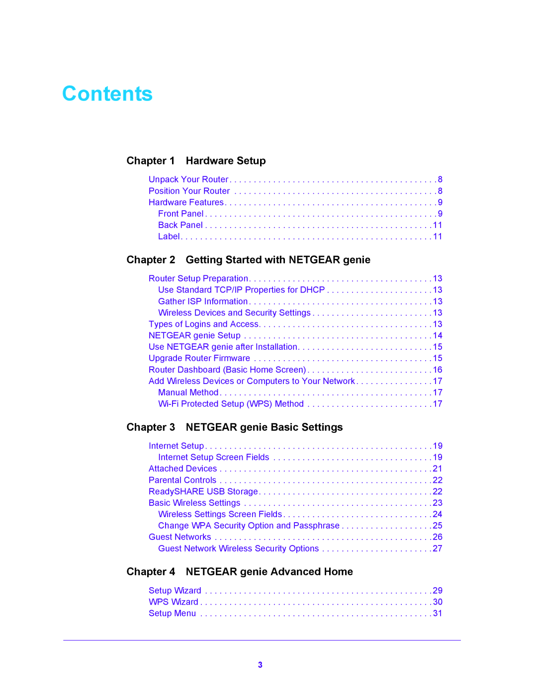 NETGEAR WNDR4500 user manual Contents 