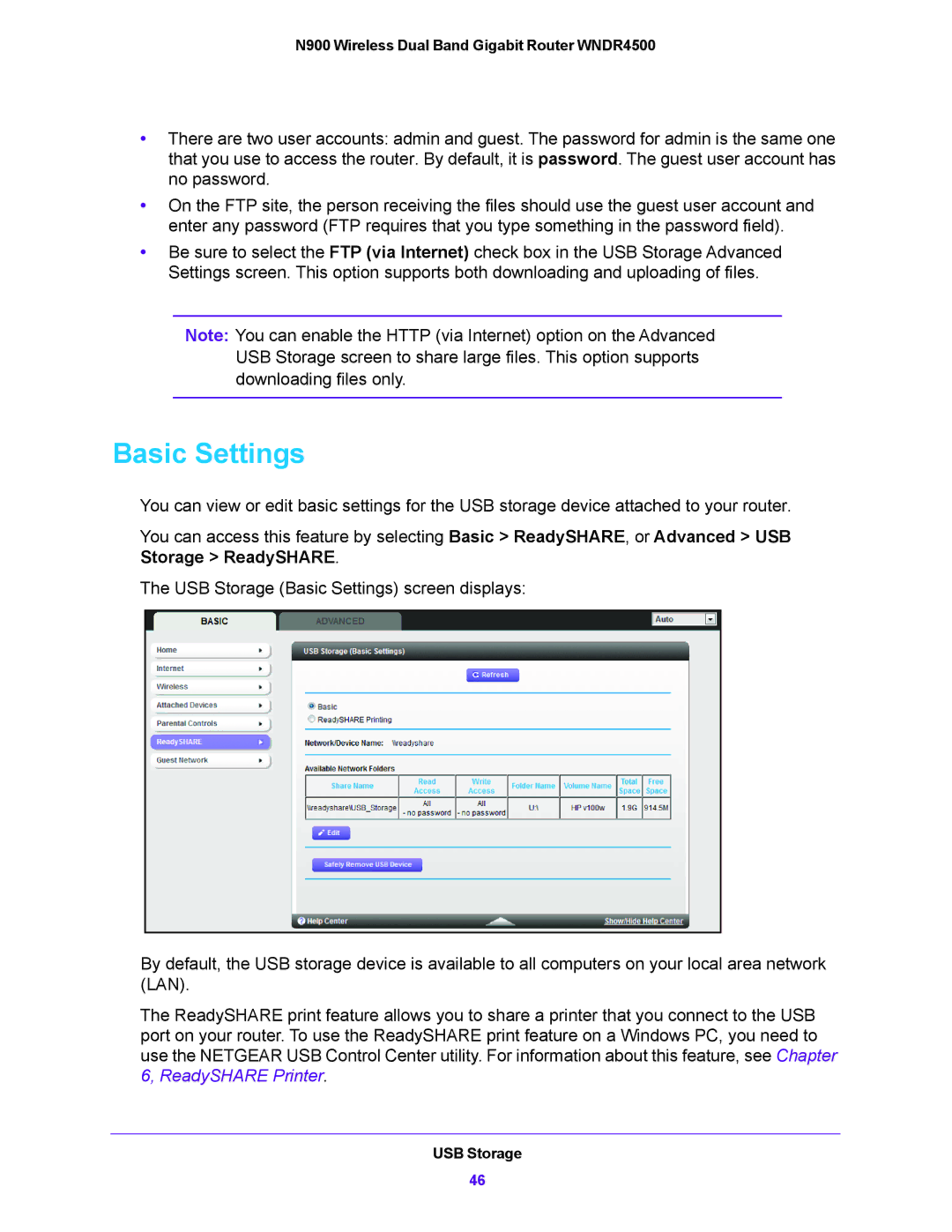 NETGEAR WNDR4500 user manual Basic Settings 