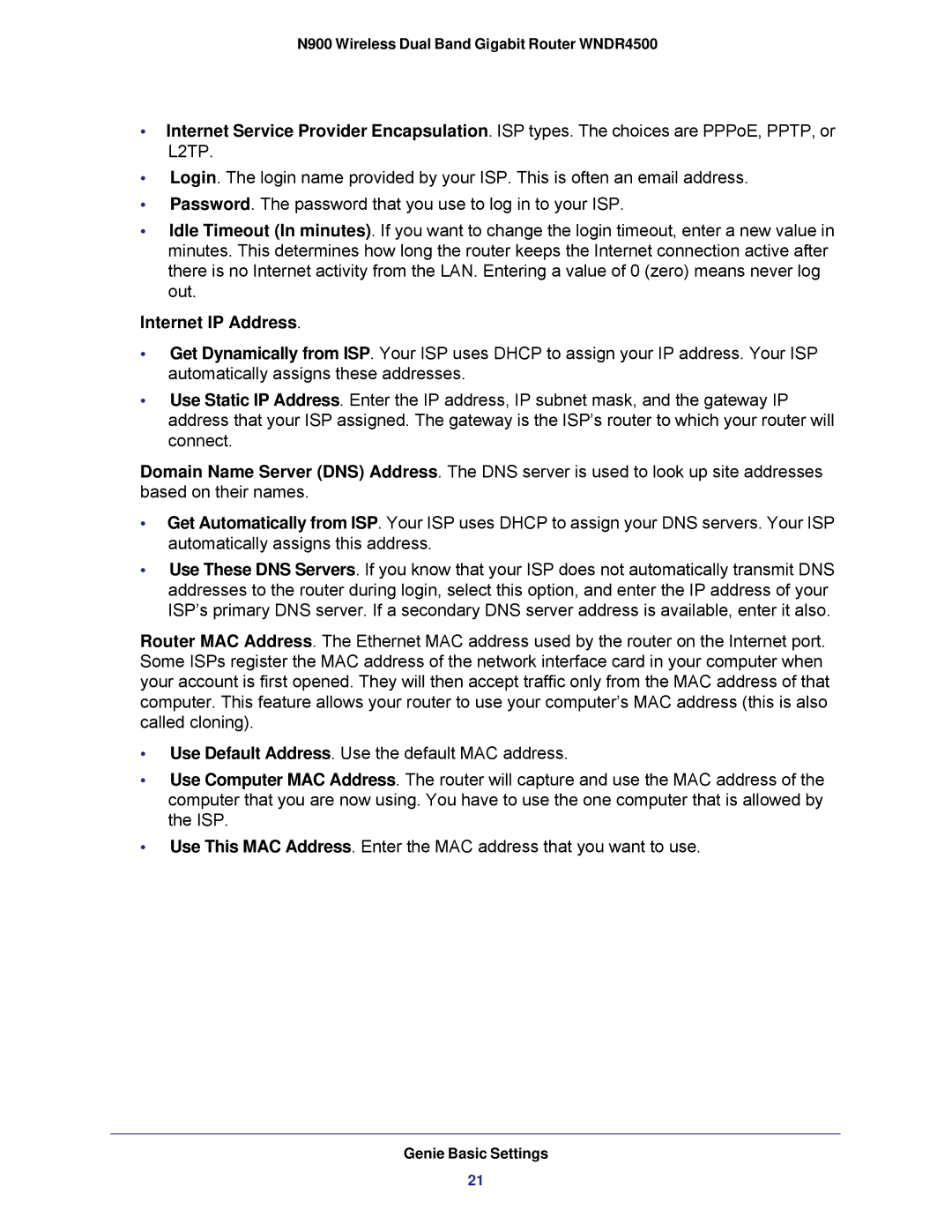 NETGEAR WNDR4500 user manual Internet IP Address 