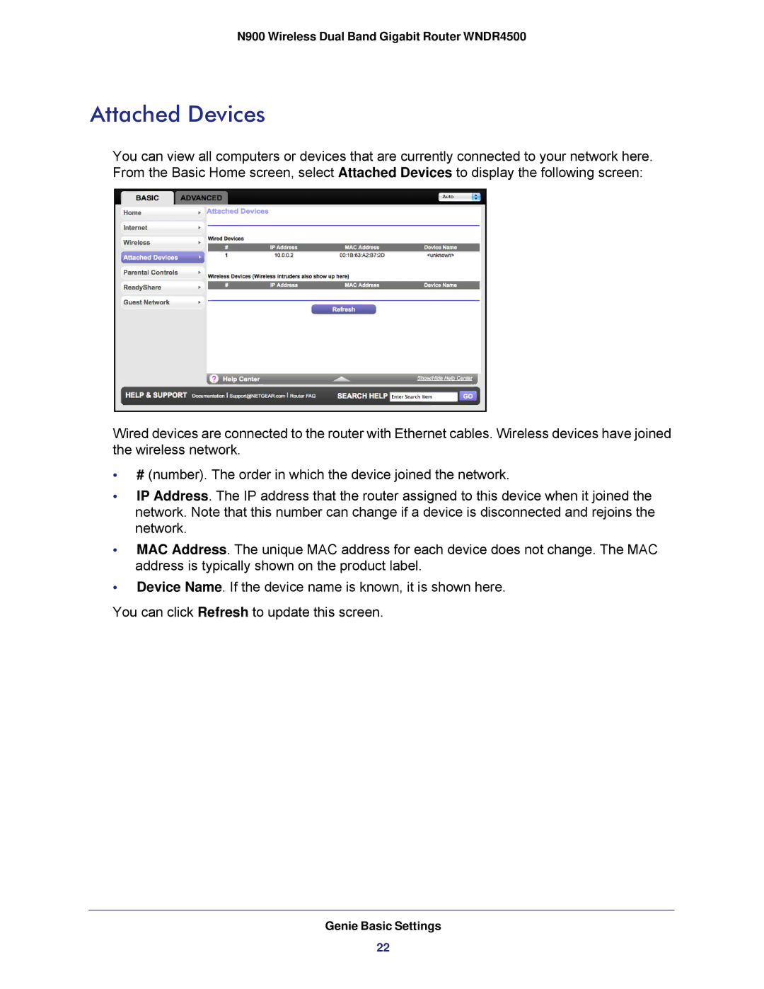 NETGEAR WNDR4500 user manual Attached Devices 