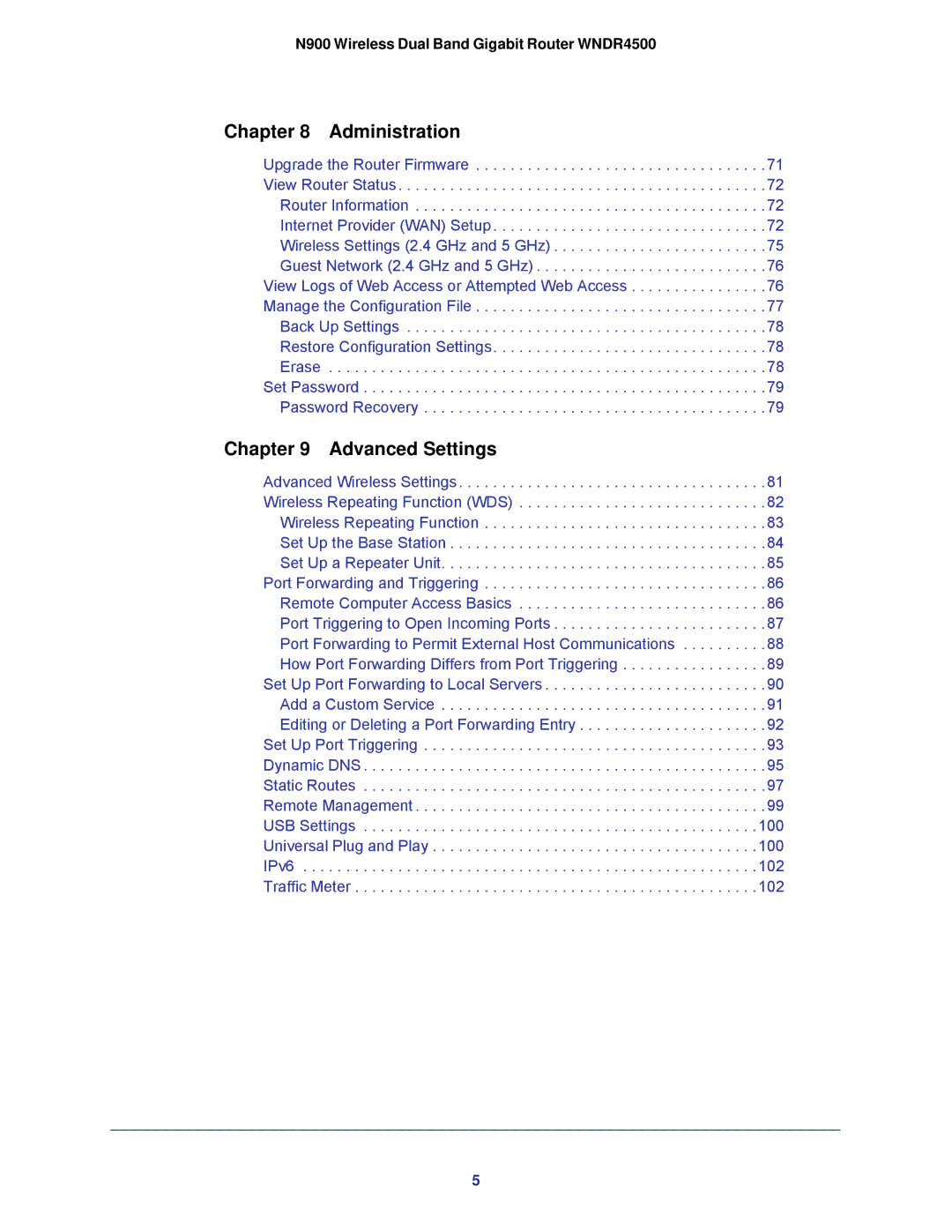 NETGEAR WNDR4500 user manual Administration 