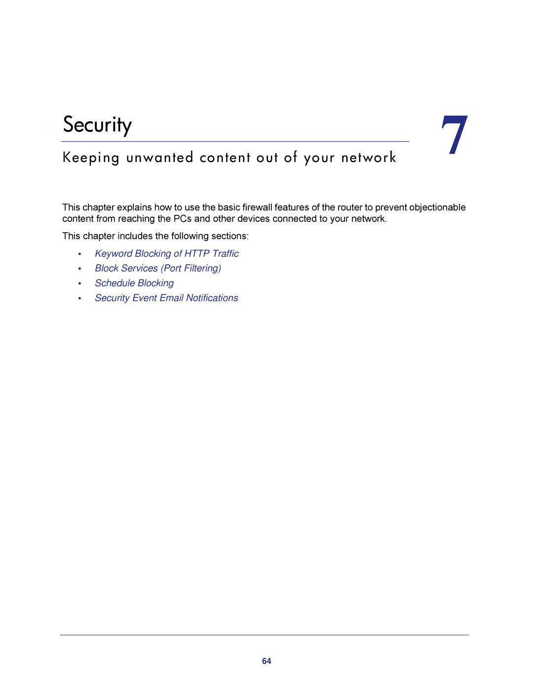 NETGEAR WNDR4500 user manual Security 