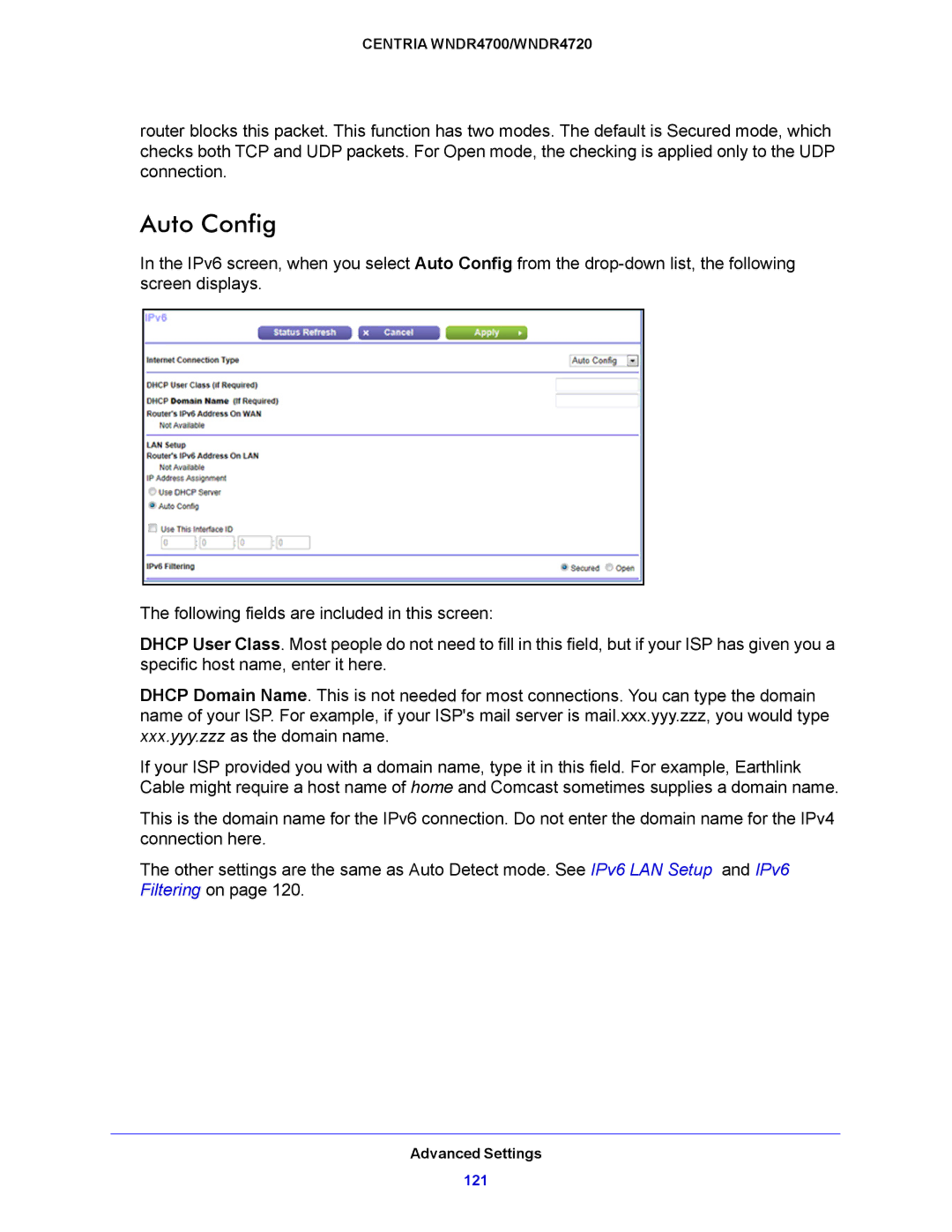 NETGEAR WNDR4720, WNDR4700 user manual Auto Config 