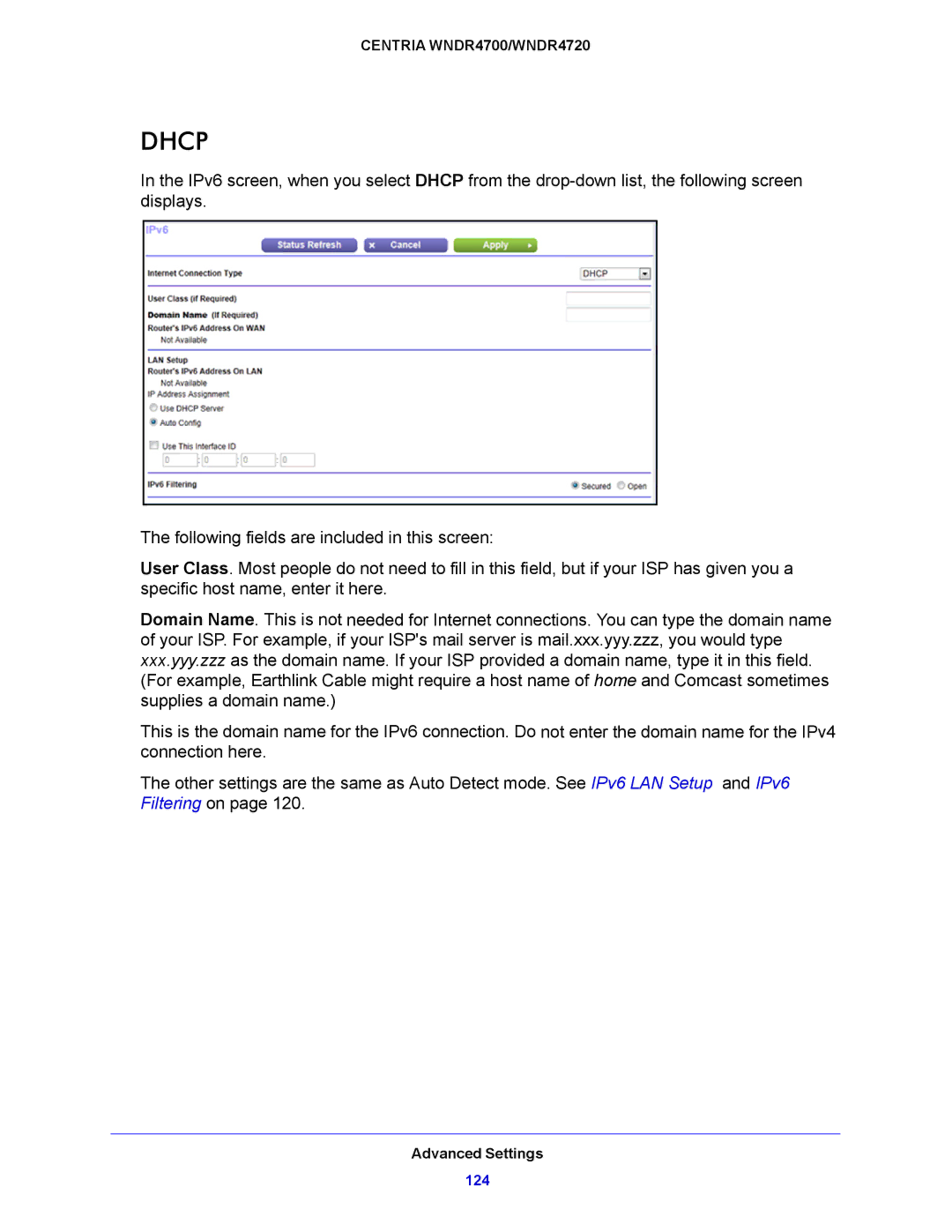 NETGEAR WNDR4700, WNDR4720 user manual Dhcp 