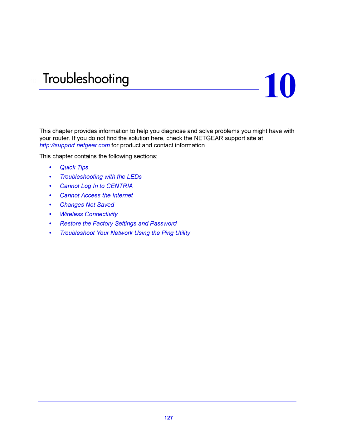 NETGEAR WNDR4720, WNDR4700 user manual Troubleshooting 