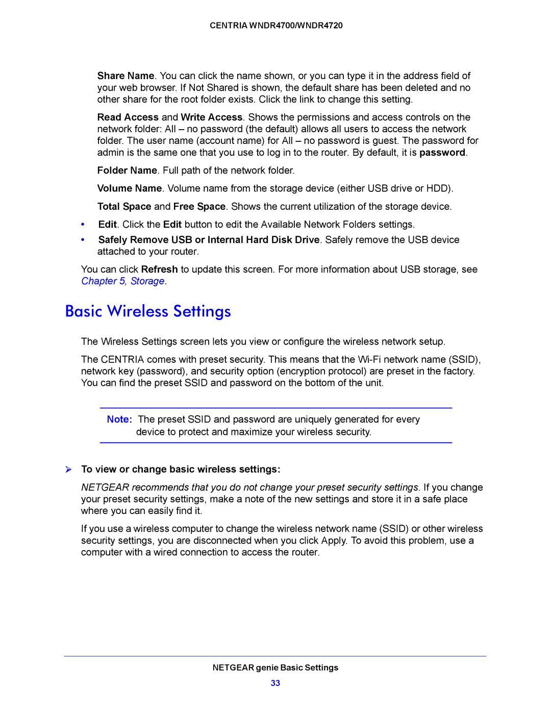 NETGEAR WNDR4720, WNDR4700 user manual Basic Wireless Settings,  To view or change basic wireless settings 