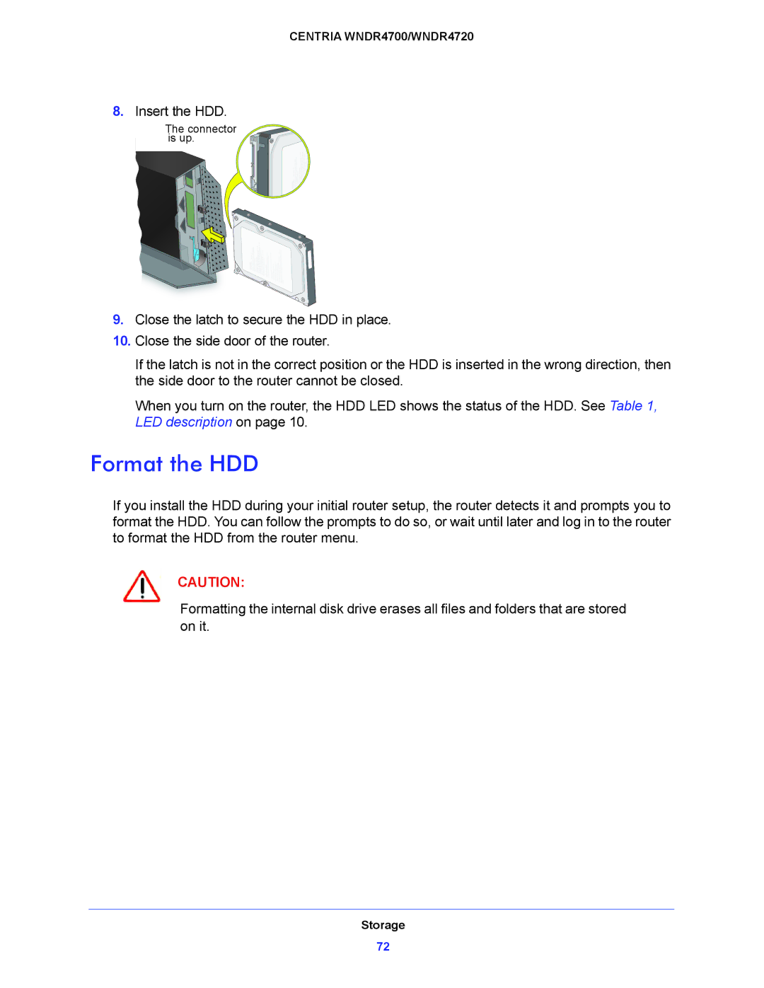 NETGEAR WNDR4700, WNDR4720 user manual Format the HDD 